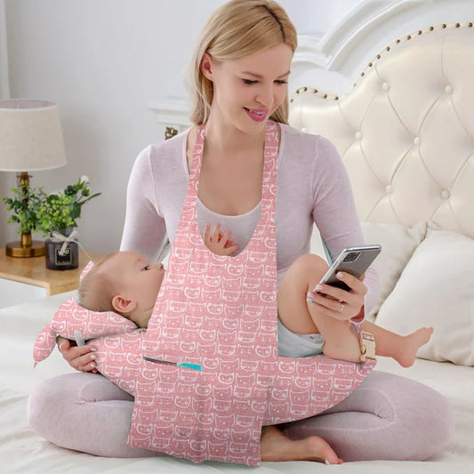 Cotton Removable Washable Newborn Breastfeeding Pillow Multifunctional Mother Baby Nursing Pillow Strap Breastfeeding Pillow