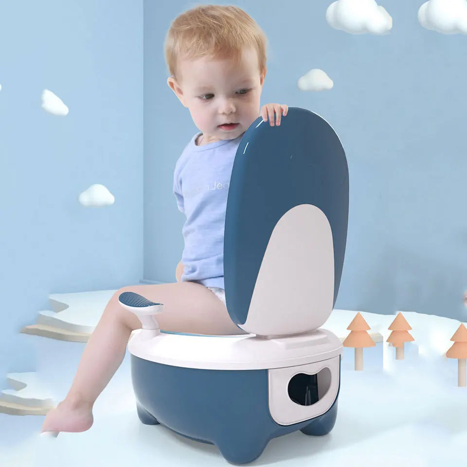 Cartoon Penguin Baby Potty Toilet Seat Portable Children's Potty Training Seat Baby Boy WC Pot Baby Toilet Boy Urinal Travel Pot