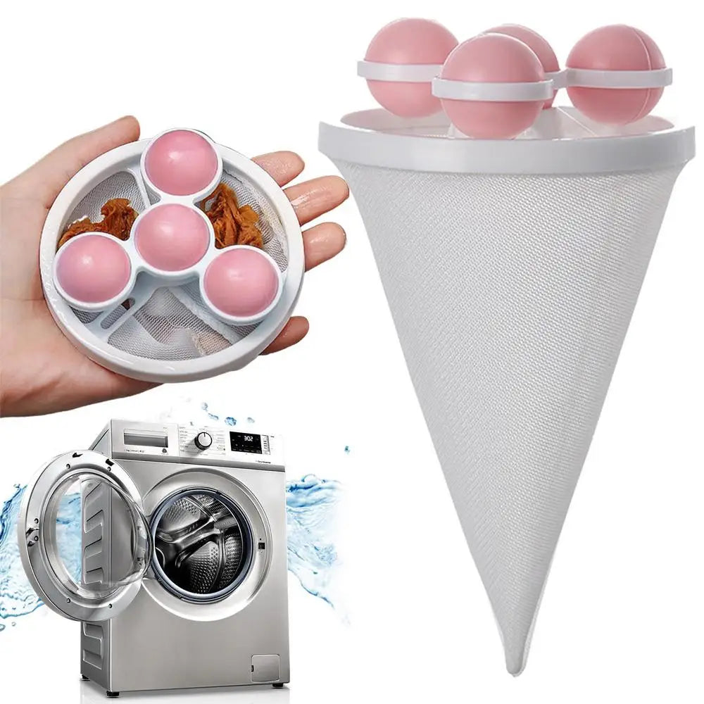 Floating Hair Filtering Mesh For Washing Machine Cleaning Machine Pet Fur Hair Removal Trap Mesh Dirty Collect Bag Laundry Ball