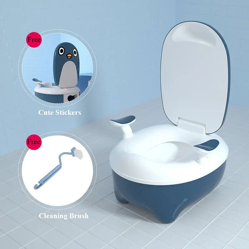 Cartoon Penguin Baby Potty Toilet Seat Portable Children's Potty Training Seat Baby Boy WC Pot Baby Toilet Boy Urinal Travel Pot