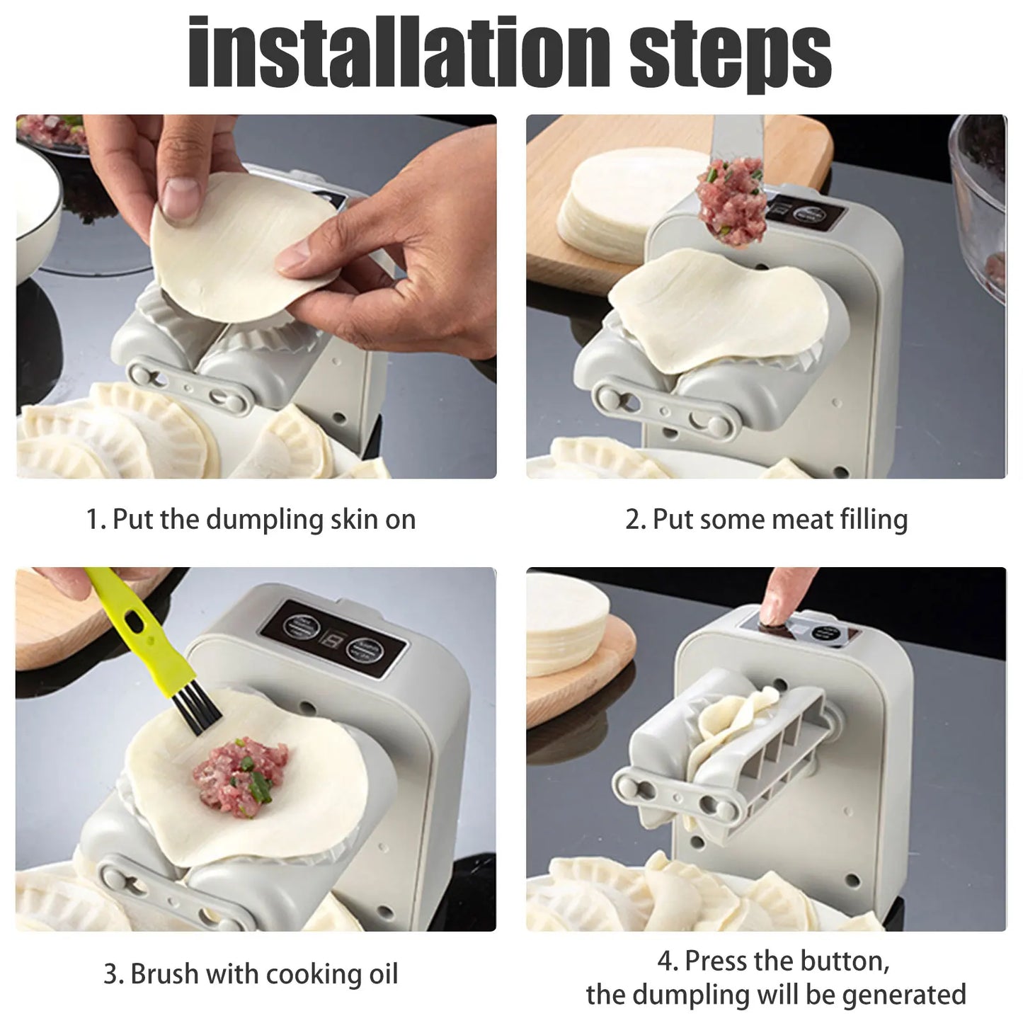 Automatic Electric Dumpling Maker Artifact DIY Machine Mould Pressing Dumpling Skin Manual Mould Rechargeable Kitchen Gadget