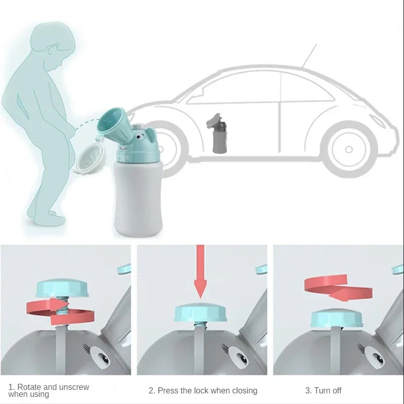 Toilet Pee Bottle  Emergency Portable Kids Urinal Outdoor Car Travel Shrinkable 600/750ml Anti-leakage Boy Girl Training Potty