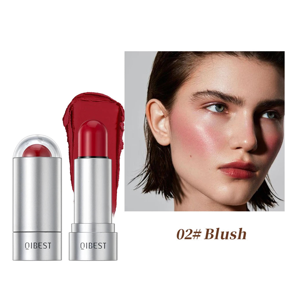 QIBEST Highlighting&Bronzer Stick Face Brightening Blusher Rouge Concealer Pen Long Lasting Highlight Contouring Blush Makeup