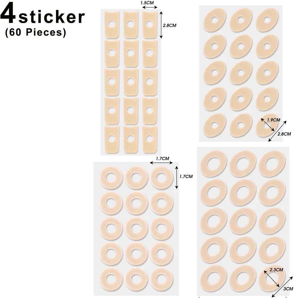 15/75PCS Sheet Callus Sponge Shoes Heel Pad Foam Round Toe Foot Corn Bunion Protectors Pads Medical Plaster Foot Corn Removal