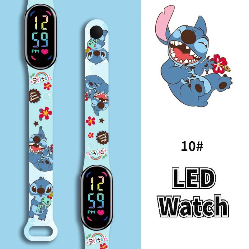 Stitch Children Watches Girls Waterproof Sport Touch Screen Watch for Women Waterproof Digital Clock Bracelet Gifts