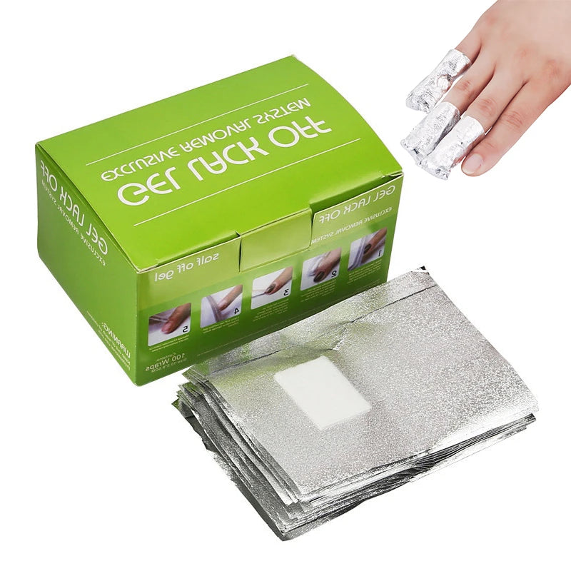 1000Pcs/Lot Aluminium Foil Nail Art Soak Off Acrylic Gel Polish Nail Removal Wraps Remover Makeup Tool Nail Carel