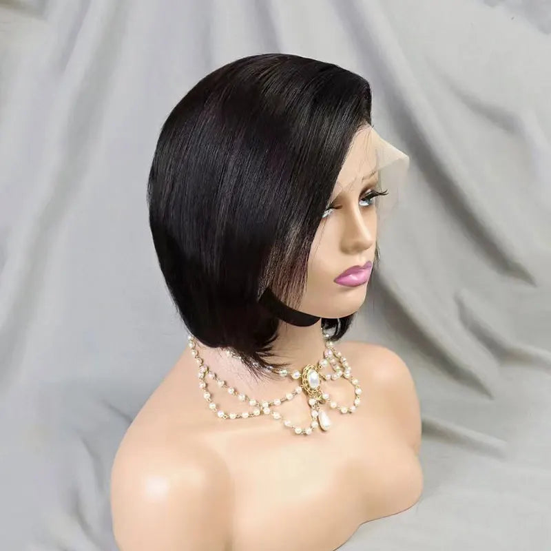 Short Pixie Cut Wigs Human Hair 13x4 Bob Lace Front Human Hair Wigs for Women 13x4 Full Lace Frontal Pixie Wig Party Cosplay Wig