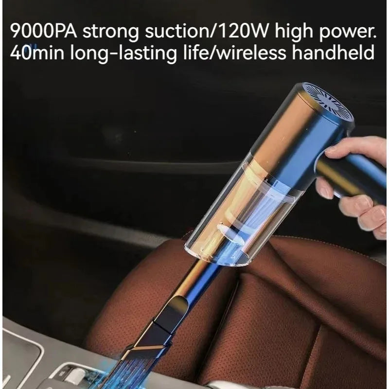 Car Vacuum Cleaner 12000PA Powerful Cleaning Machine Cars Cleaner Mini Wireless Portable Hand Held Cleaner for Home Appliance