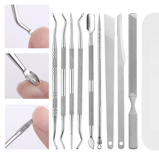 3/7pcs Stainless Steel Manicure Pedicure Knife To Remove Dead Skin Calluses Thick Hard Nail Clippers Scraper Foot Care Tool Set